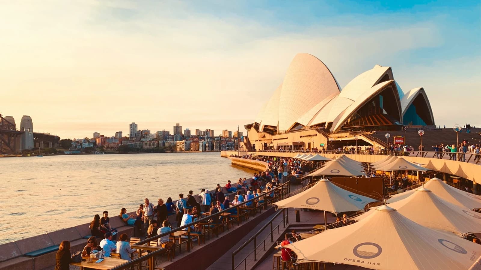 Sydney Opera House waterfront view near harbour hotels