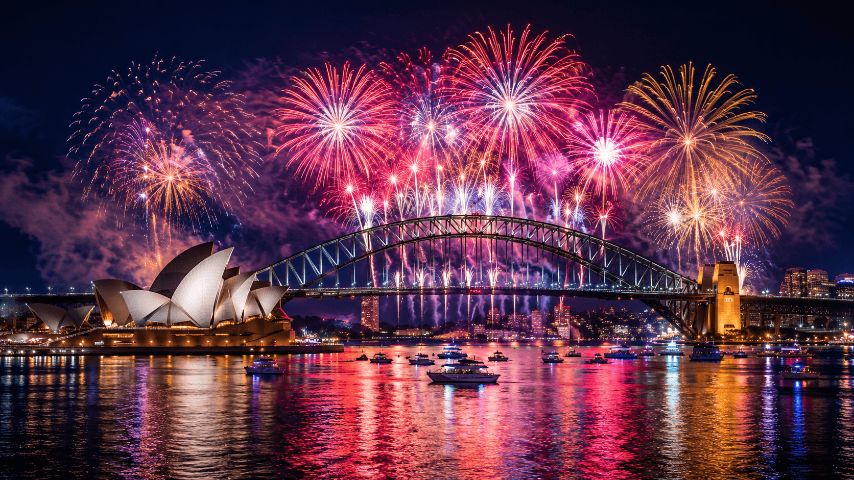Sydney Harbour fireworks and skyline for New Year's Eve planning