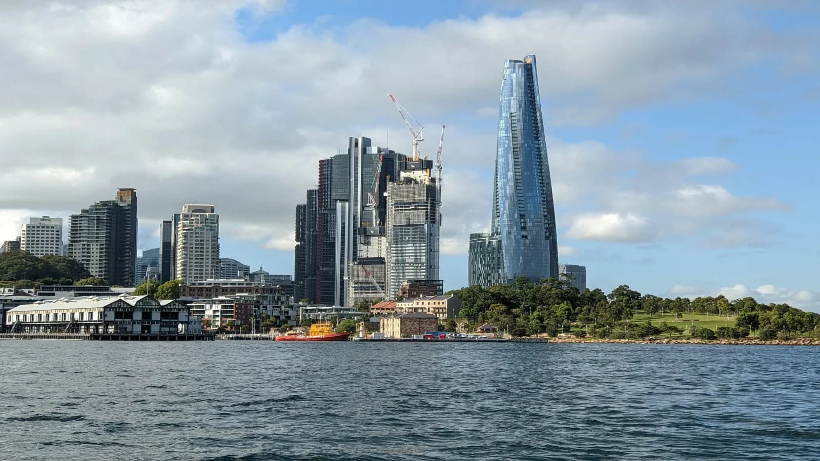 Barangaroo waterfront skyline viewed across Sydney Harbour