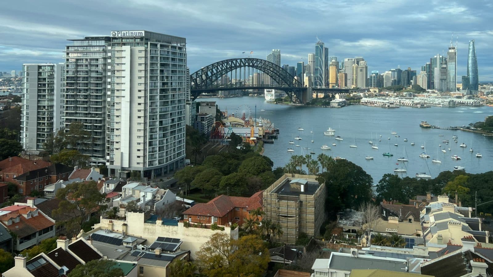 North Sydney skyline and harbour view