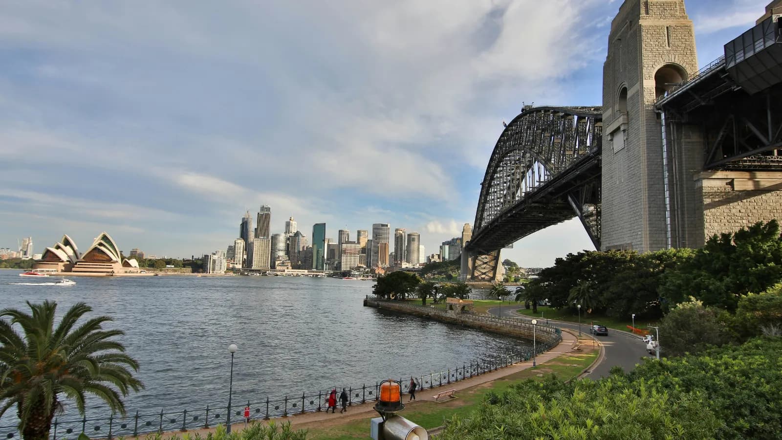 Sydney Harbour Bridge and harbour viewed from North Sydney