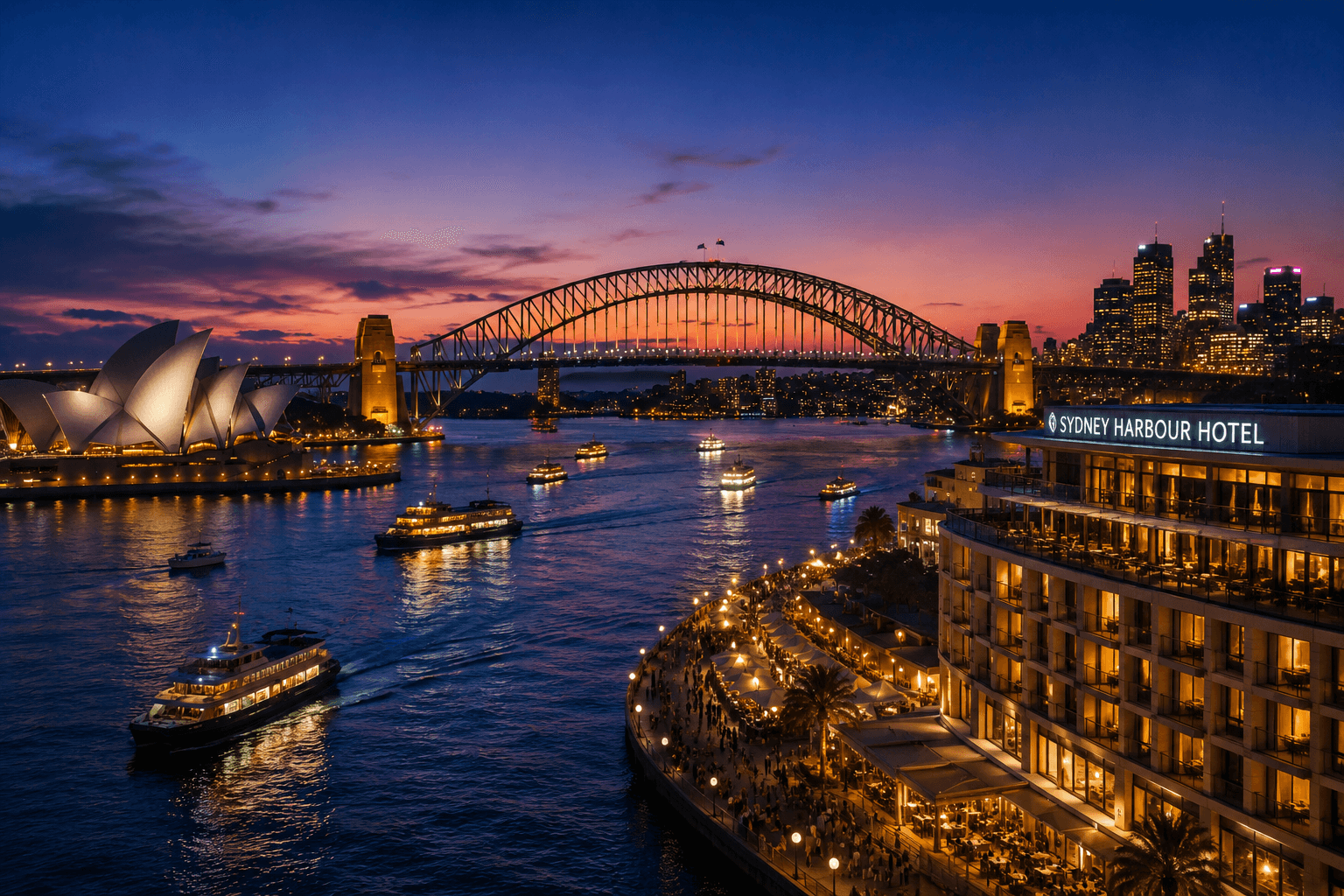 Sydney hotels and accommodation areas during summer